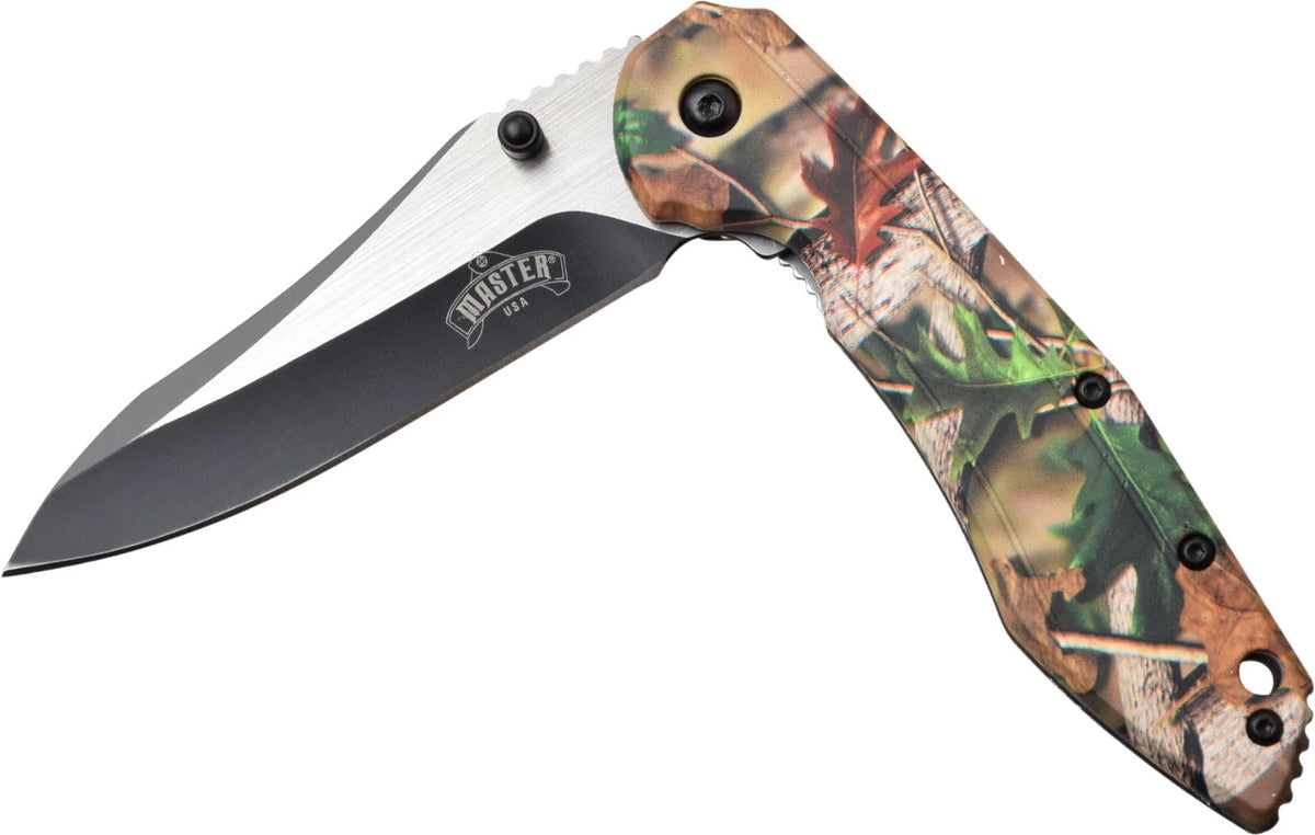 Master USA A/O Folding Knife Stainless Blade Outdoor Scene ABS Handle MUA101GN