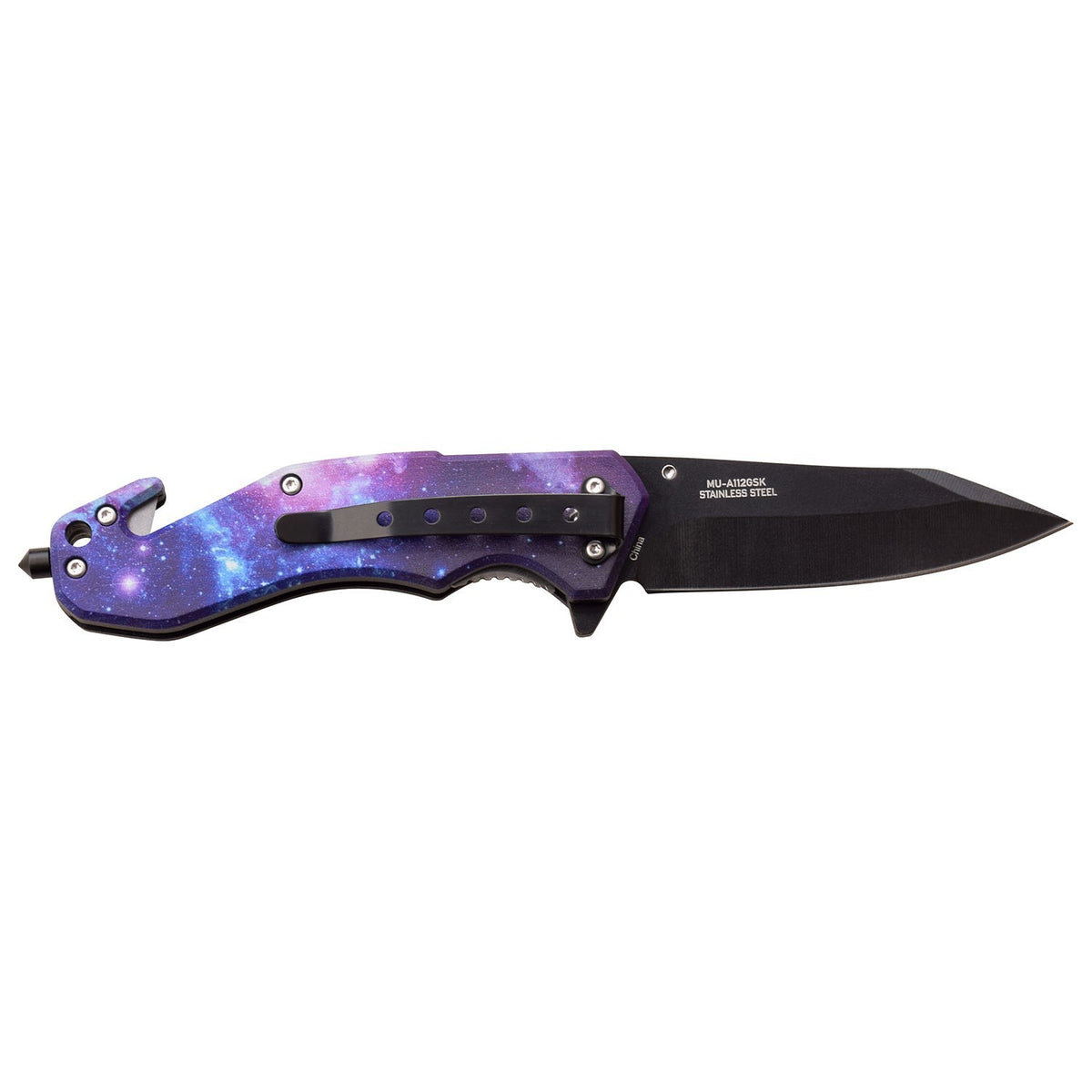 Master USA A/O Folding Knife Galaxy Print ABS Handle Stainless Blade MUA112GSK