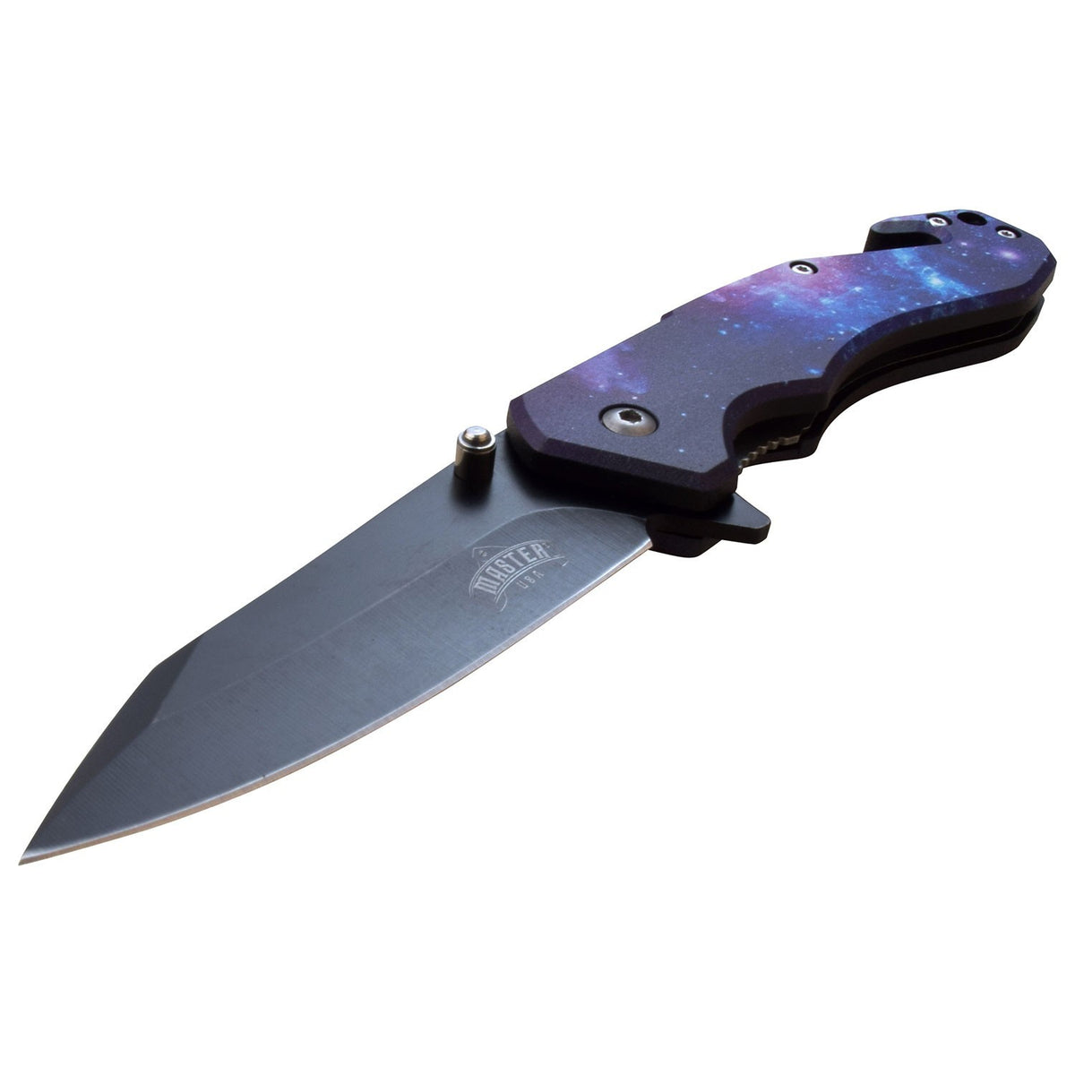 Master USA A/O Folding Knife Galaxy Print ABS Handle Stainless Blade MUA112GSK