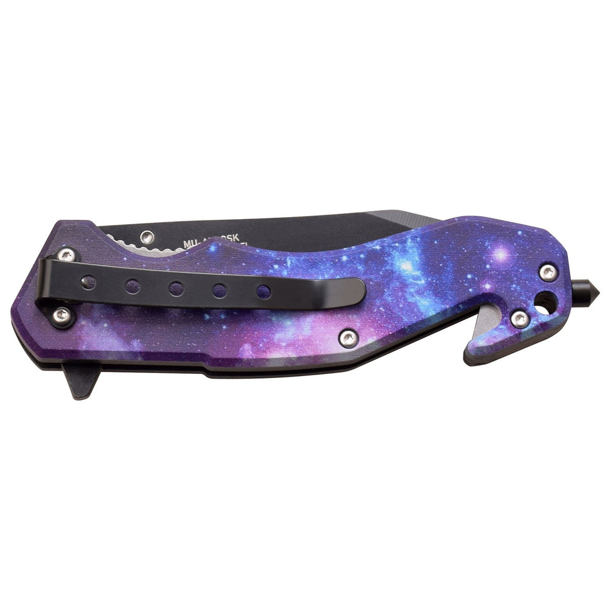 Master USA A/O Folding Knife Galaxy Print ABS Handle Stainless Blade MUA112GSK