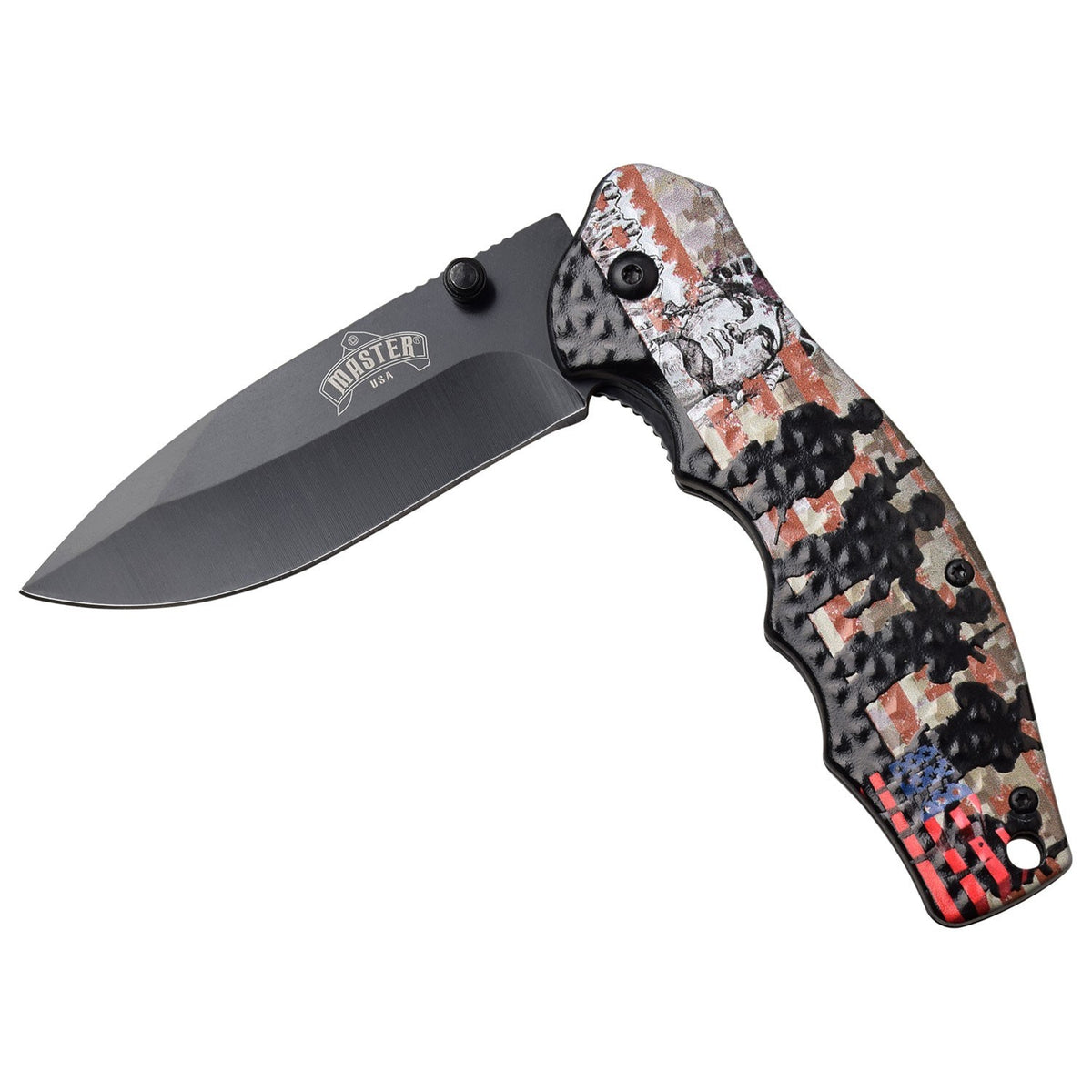 Master USA A/O Folding Knife Stainless Blade ABS Handle MUA104ML