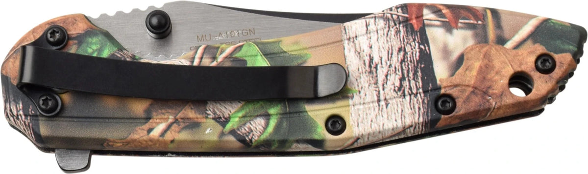 Master USA A/O Folding Knife Stainless Blade Outdoor Scene ABS Handle MUA101GN
