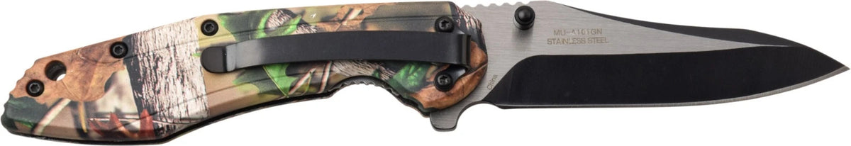 Master USA A/O Folding Knife Stainless Blade Outdoor Scene ABS Handle MUA101GN