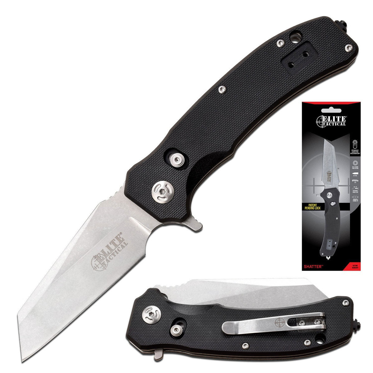 Elite Tactical Manual Folding Knife D2 Steel Blade G10 Handle ETFDR014CS