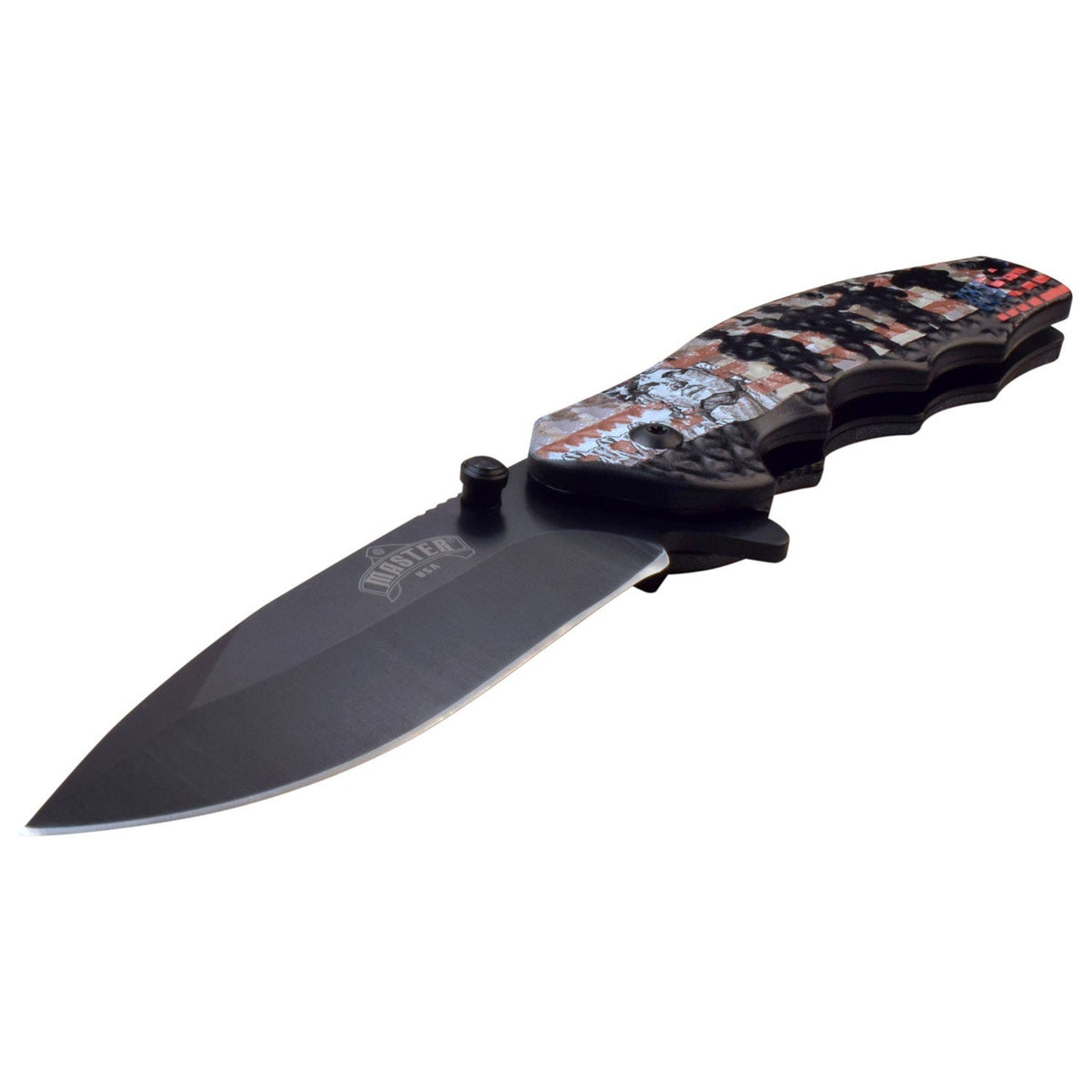 Master USA A/O Folding Knife Stainless Blade ABS Handle MUA104ML